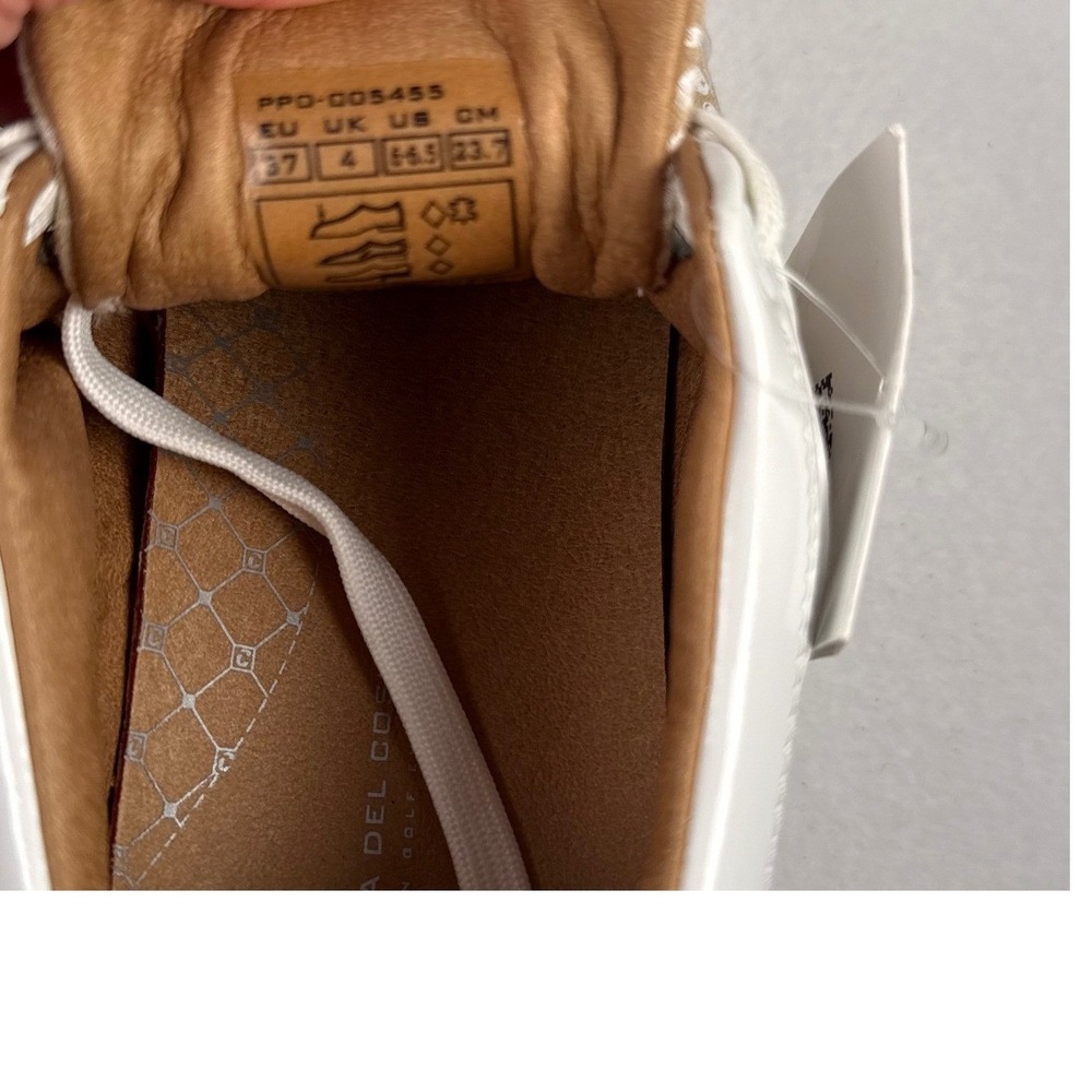 Duca del Cosma Women White Tan Floral Waterproof Golf Shoes Sneakers Size 37 6.5 - Picture 8 of 11